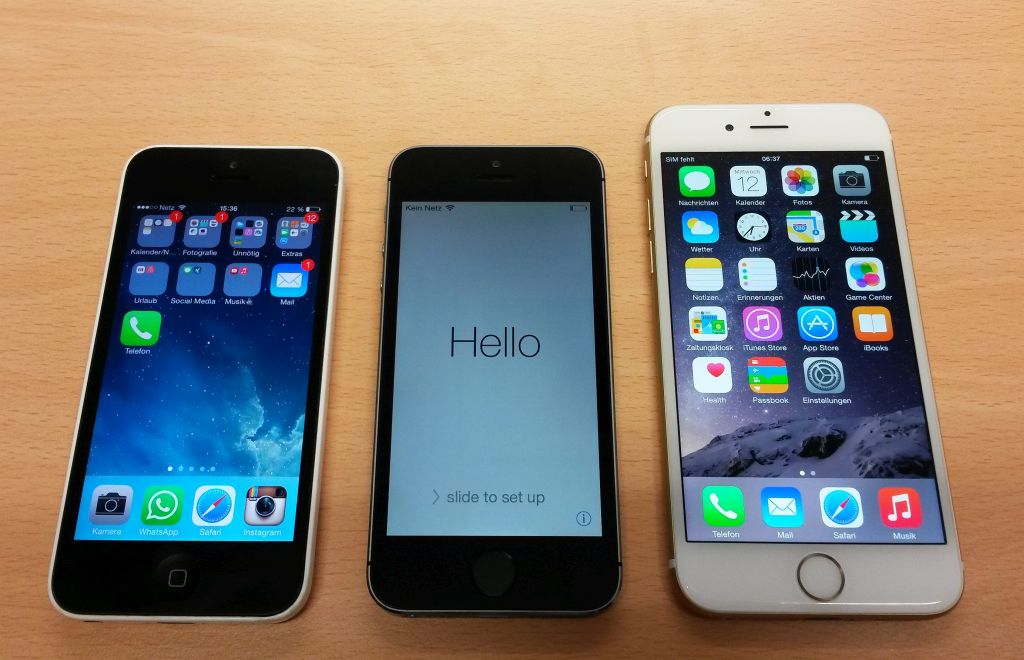 iPhone 5C, iPhone 5S, iPhone 6