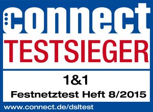 Testlogo Netztest Testsieger Festnetz 1&1_v2