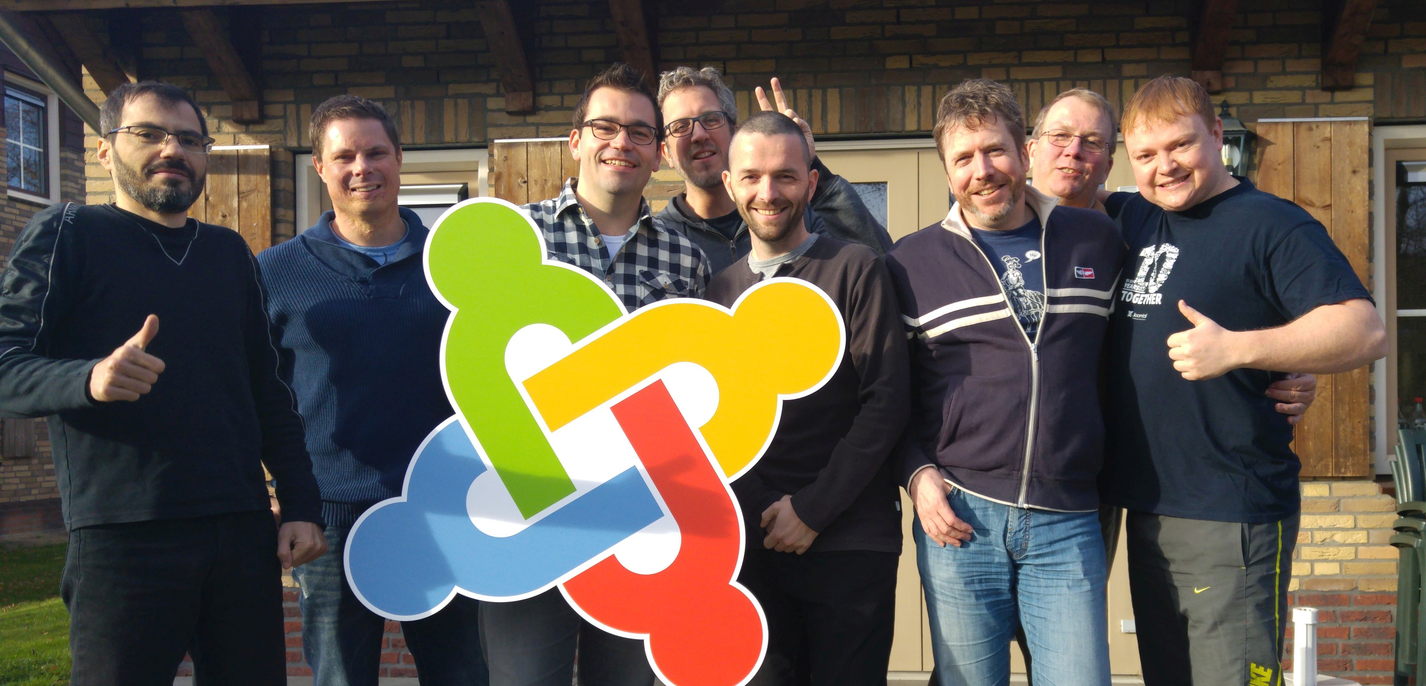 Teilnehmer eines exklusiven Joomla! Code Sprints in Holland.
